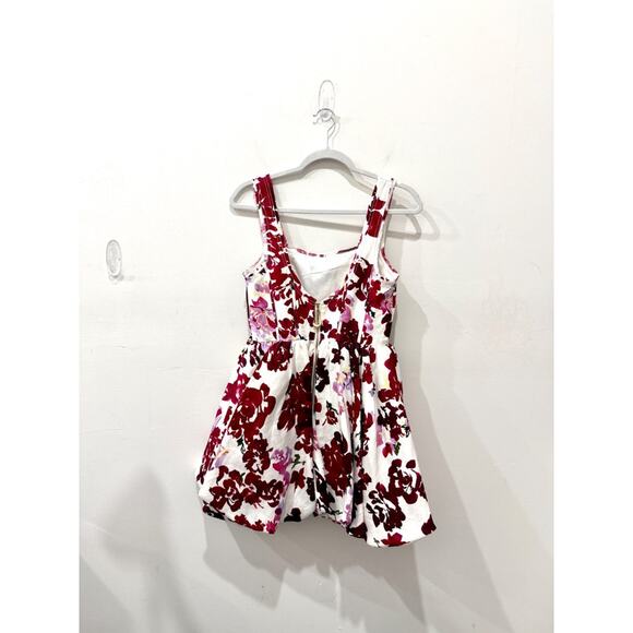 Aje Suzette Floral Bubble Hem Mini Dress Roses of Provence Print AUS 8 / US 4 - Picture 4 of 6